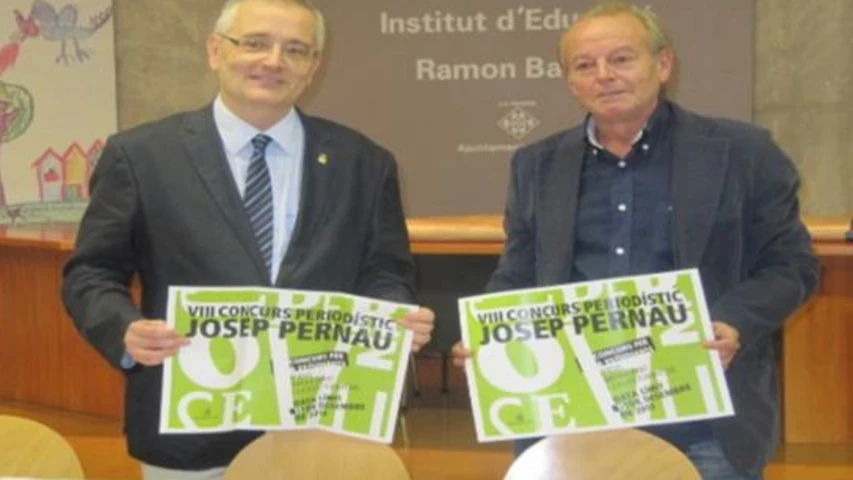 A la dreta, el vicepresident del CPC Lleida; a la l'esquerra, el regidor. Foto: Paeria
