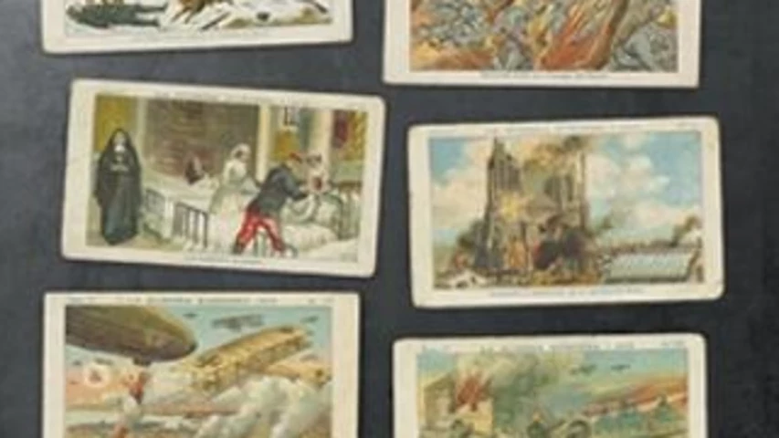 Cromos de l'empresa Chocolates Amatller que va fer sobre la Primera Guerra Mundial