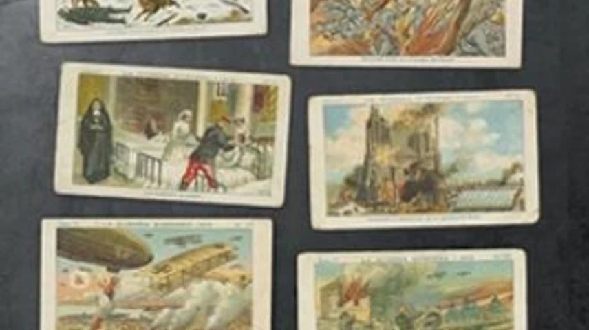 Cromos de l'empresa Chocolates Amatller que va fer sobre la Primera Guerra Mundial