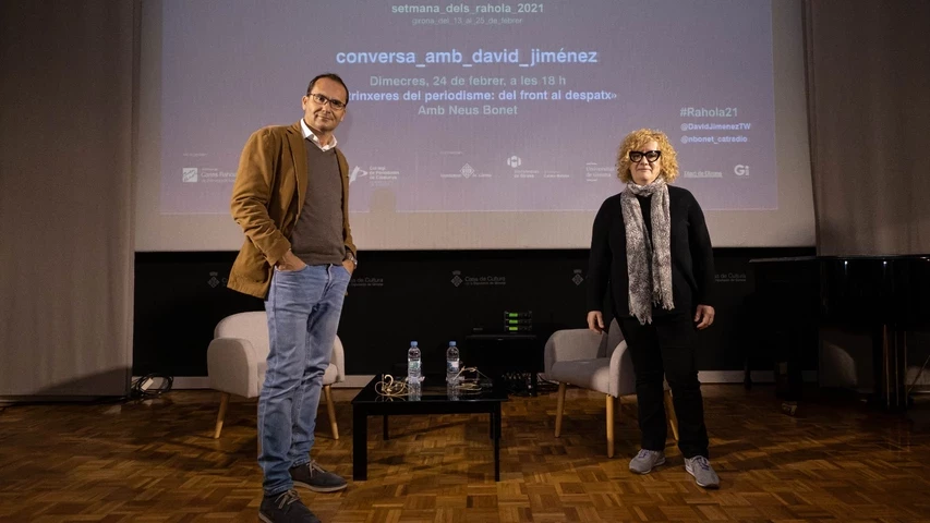 David Jiménez i Neus Bonet, just abans de començar la conversa