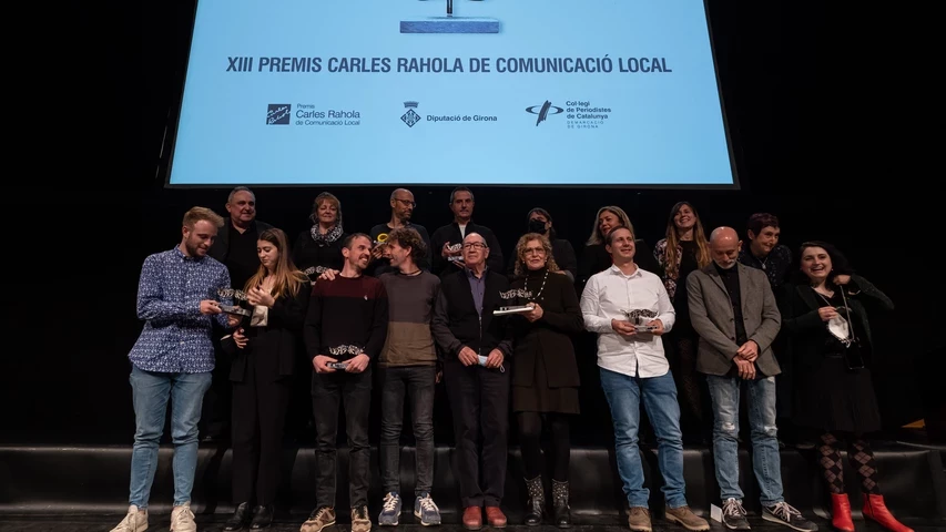 Els guanyadors dels XIII Premis Carles Rahola de Comunicació Local. 
