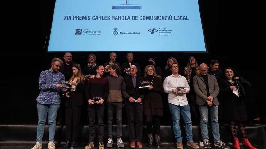 Els guanyadors dels XIII Premis Carles Rahola de Comunicació Local. 
