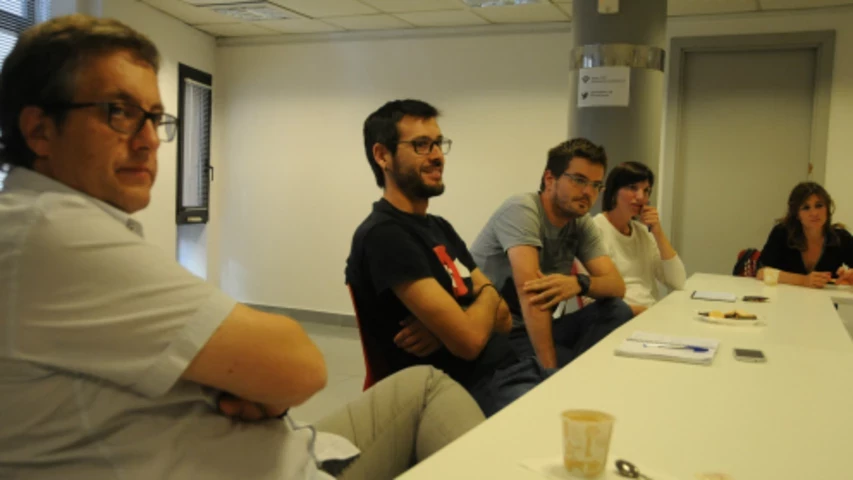 D'esquerra a dreta, Enric Badia, Isaac Vilalta, Abel Gallardo, Estefania Escolà i Núria Bacadit