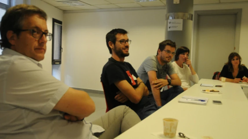 D'esquerra a dreta, Enric Badia, Isaac Vilalta, Abel Gallardo, Estefania Escolà i Núria Bacadit