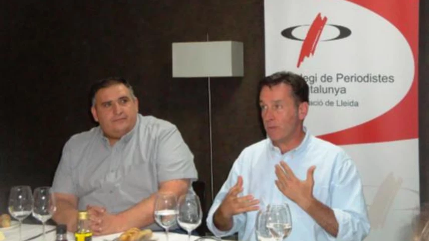 Esteve Soler, a la dreta, amb el president del CPC Lleida, Rafa Gimena.