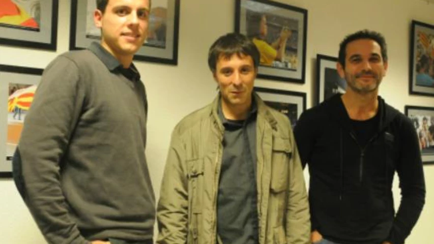 Sergi Reboredo, al centre de la foto, amb Sergi Ferrés (esquerra) i Nofre Pasqual