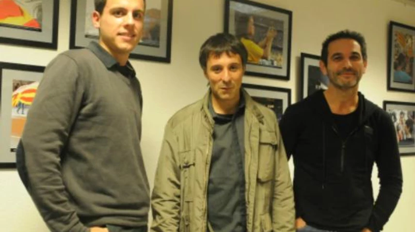 Sergi Reboredo, al centre de la foto, amb Sergi Ferrés (esquerra) i Nofre Pasqual