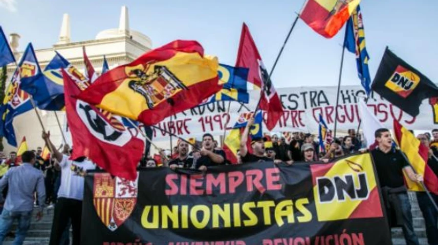 Una concentració feixista (foto: Jordi Borràs)