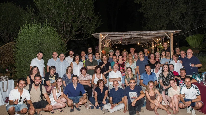 Els assistents al darrer Sopar de Periodistes de Girona, el juliol de 2022. 