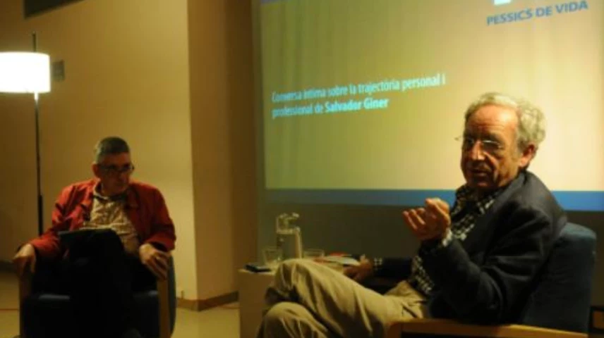 Salvador Giner (en primer terme) i Salvador Redó