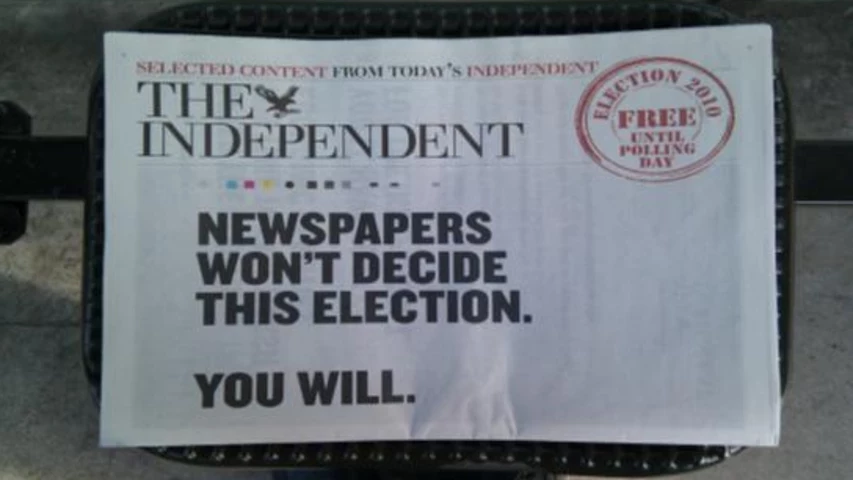 Edició especial del Independent el maig de 2010. | Foto: Clive Darra (Flickr amb llicència CC)