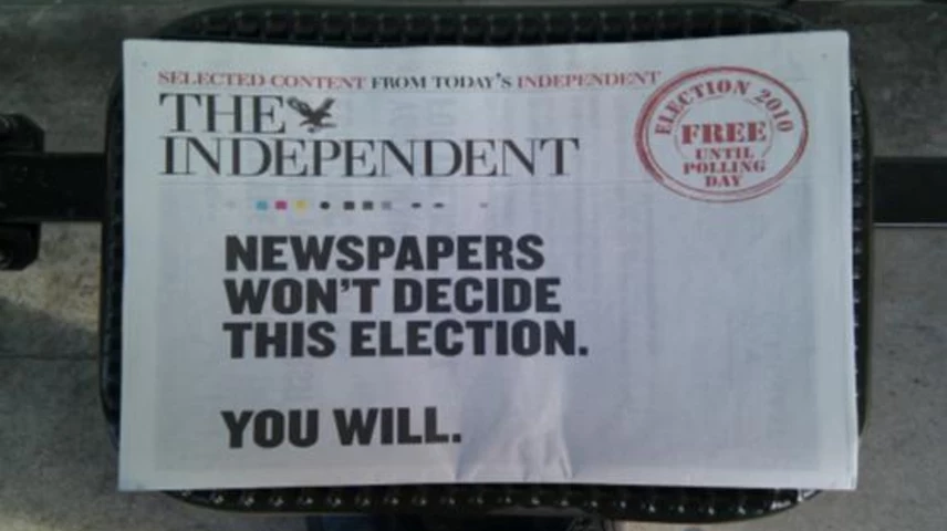 Edició especial del Independent el maig de 2010. | Foto: Clive Darra (Flickr amb llicència CC)