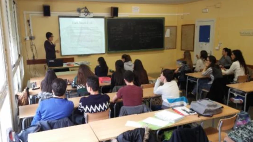 La xerrada a l'institut Ribera del Sió d'Agramunt. 