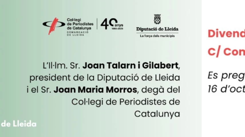 Inauguració oficial del nou centre de premsa del Col·legi de Periodistes de Lleida.