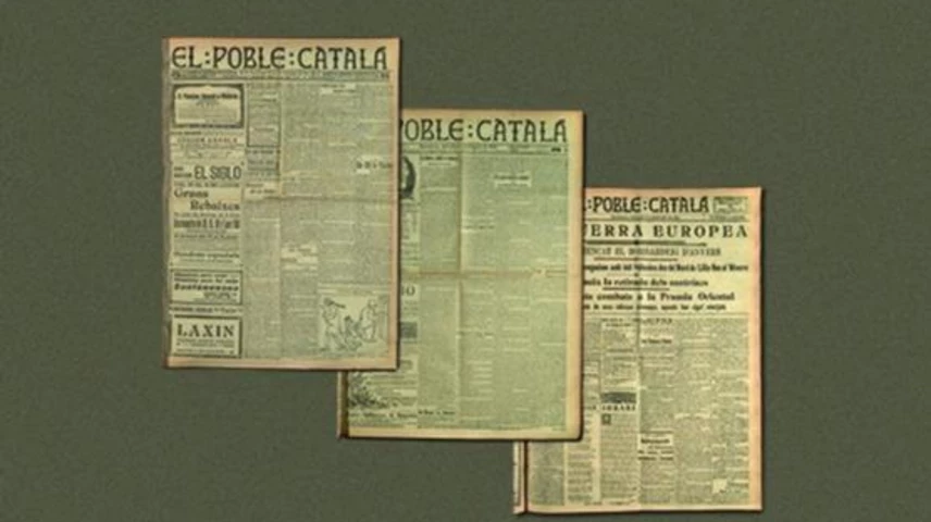 Tres números de la publicació El Poble Català.