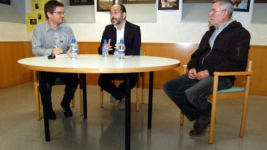 Pons amb Abel Gallardo (esquerra) i Gonçal Mazcuñán (Foto: NacióBerguedà)