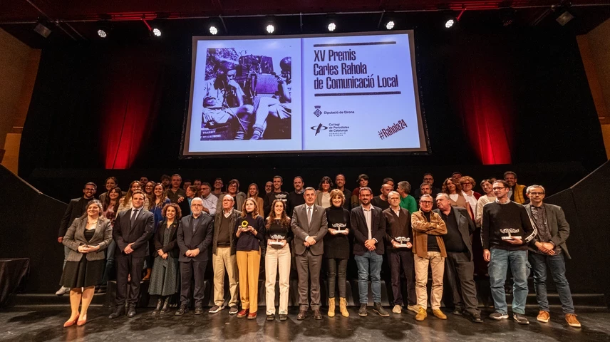 Els guanyadors i els finalistes dels Premis Carles Rahola. 