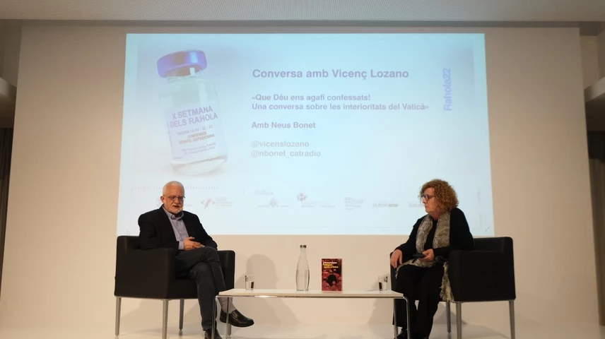Vicenç Lozano i Neus Bonet, en la conversa de la X Setmana dels Rahola.