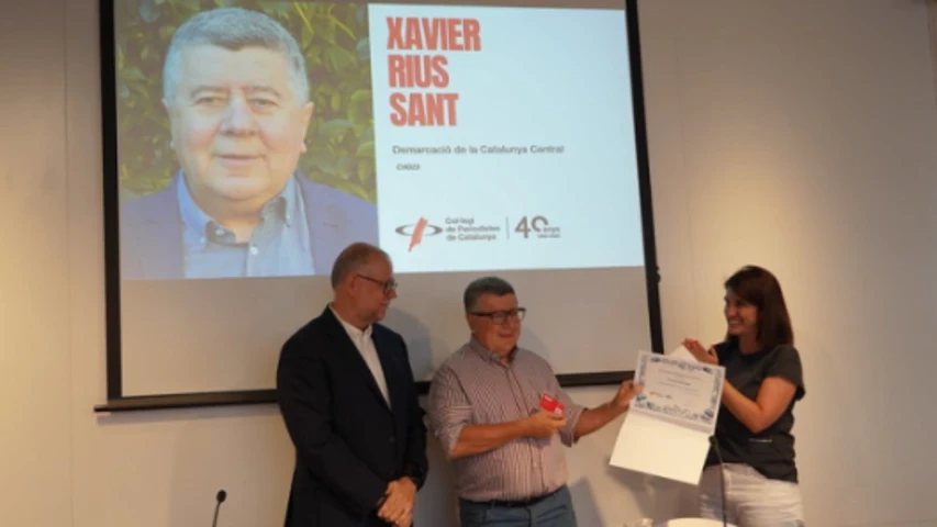 El periodista Xavier Rius Sant, nou col·legiat d'honor del Col·legi de Periodistes de Catalunya.