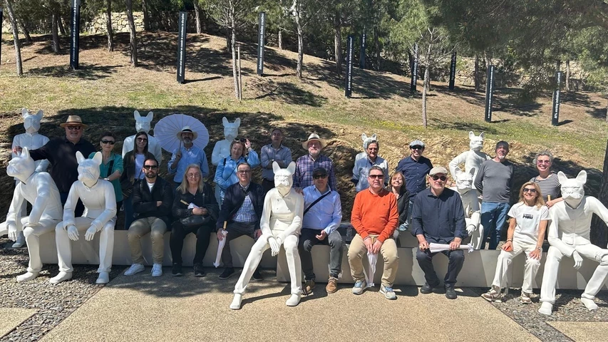 Foto de grup dels col·legiats que van gaudir de la visita.