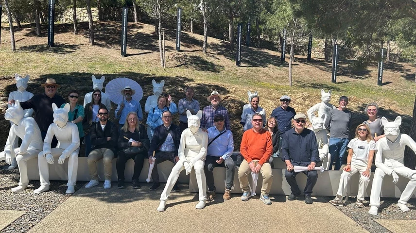 Foto de grup dels col·legiats que van gaudir de la visita.