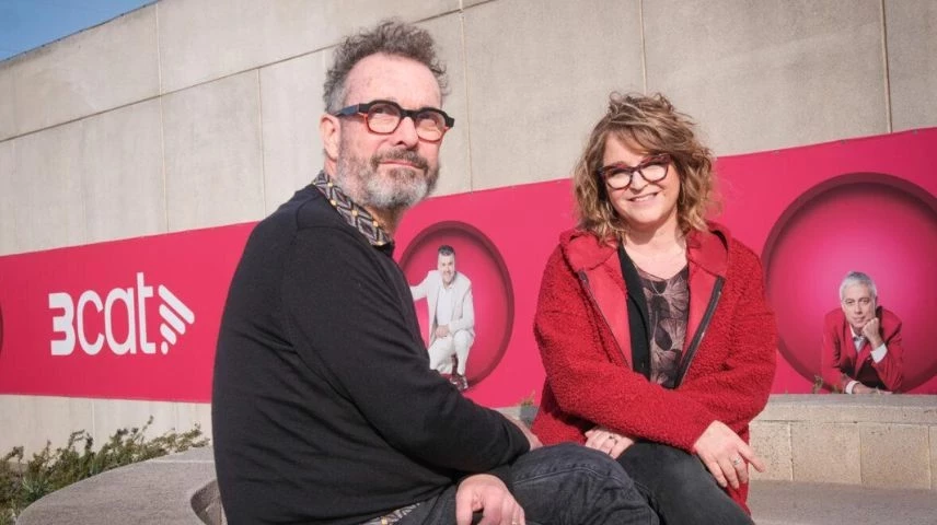 Els directors del documental, Joan Torrents i Mireia Prats.