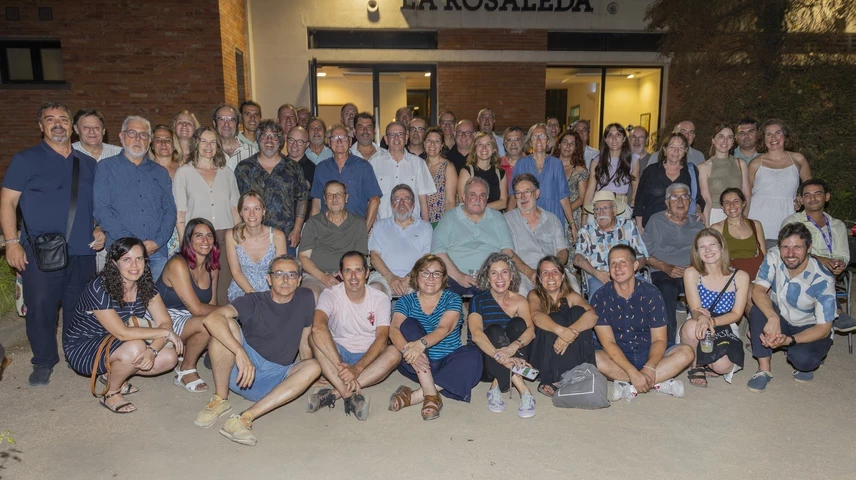 La tradicional foto de grup del Sopar de Periodistes de Girona.