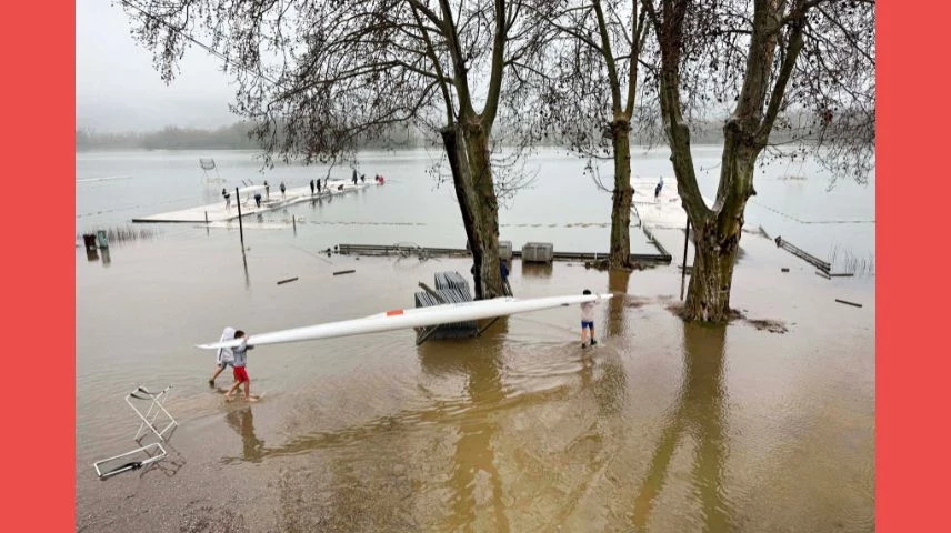 La foto guanyadora dels XVII Premis Carles Rahola de Comunicació Local, Estany desbordat, de Pere Duran. 