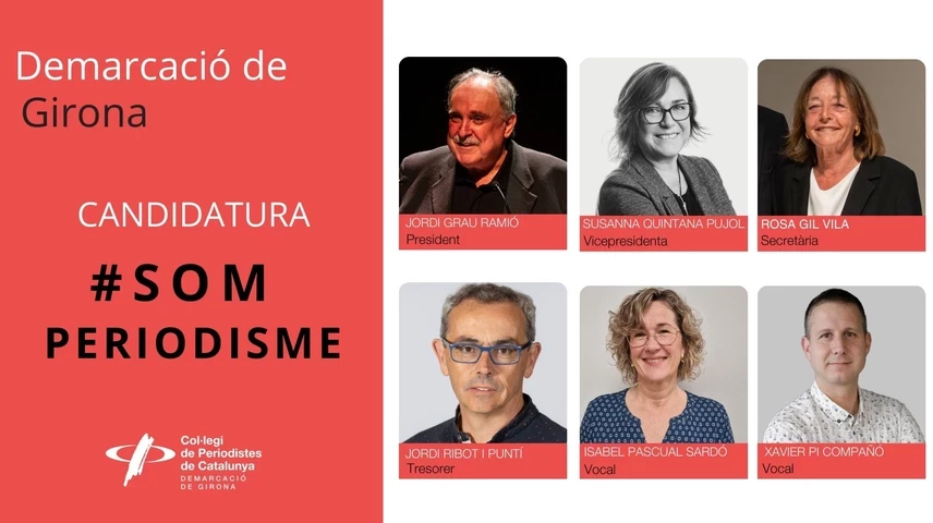 L'equip de la candidatura "Som periodisme Girona" 2026