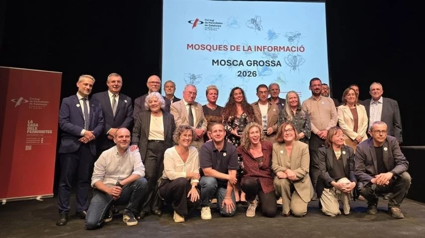 Foto de família dels protagonistes de les Mosques 2026.