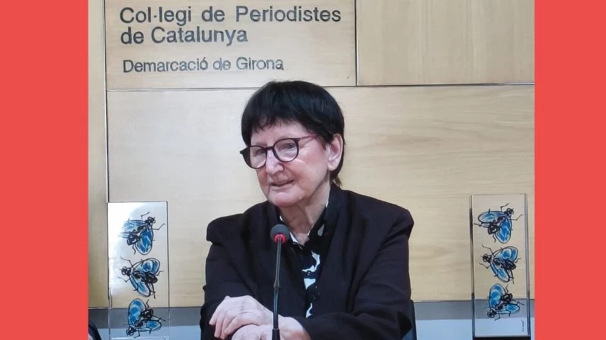 Pia Crozet, durant la presentació de les Mosques 2026.