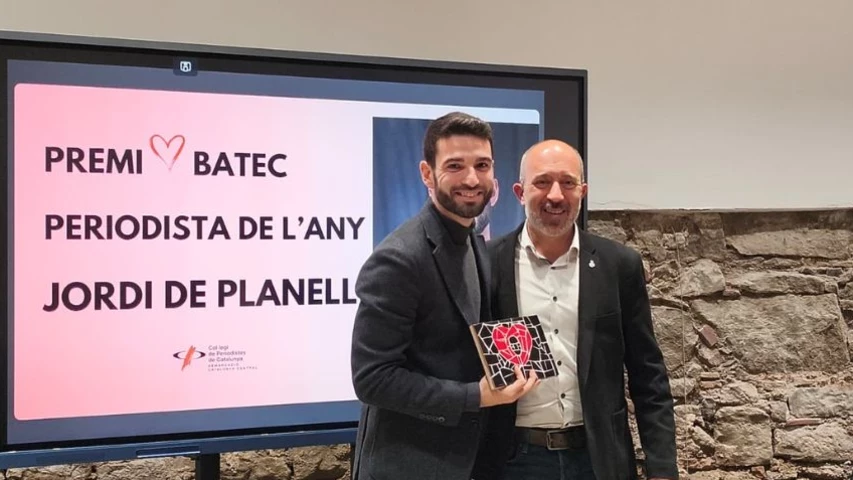El periodista Jordi de Planell recull el Premi Periodista de l'Any.