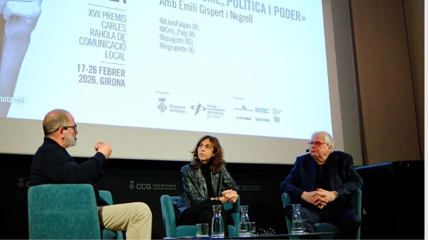 Un moment de la conversa "Periodisme, política i poder"