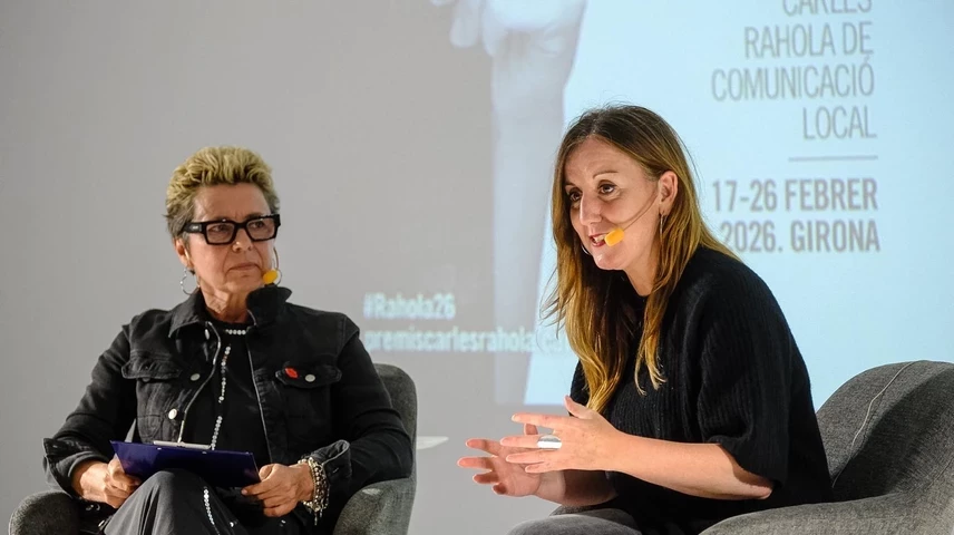 Txell Feixas, durant la seva conversa amb Angels Bronsoms.