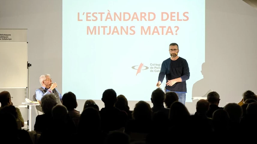 Màrius Serra i Pau Vidal, a la XIV Setmana dels Rahola. 