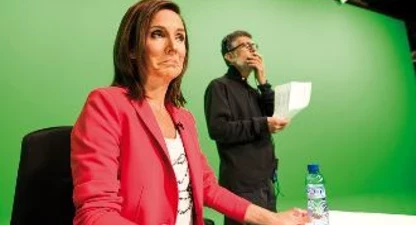 Mireia Portas fent de Raquel Sans a 'Polònia'. Foto: Sergio Ruiz