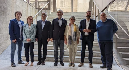 Marc Riera, Sílvia Paneque, Lluís Martí, Jaume Serra, Cristina Andreu, Quim Ayats i Jordi Grau. 