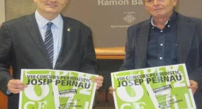 A la dreta, el vicepresident del CPC Lleida; a la l'esquerra, el regidor. Foto: Paeria