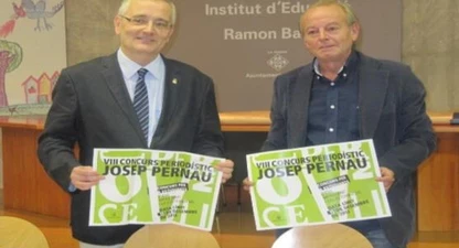 A la dreta, el vicepresident del CPC Lleida; a la l'esquerra, el regidor. Foto: Paeria