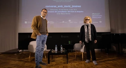 David Jiménez i Neus Bonet, just abans de començar la conversa