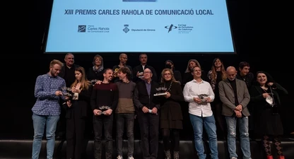 Els guanyadors dels XIII Premis Carles Rahola de Comunicació Local. 