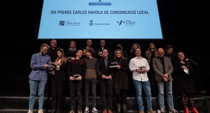 Els guanyadors dels XIII Premis Carles Rahola de Comunicació Local. 