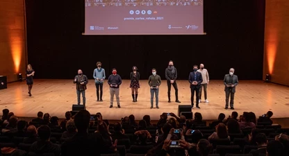 Els guanyadors dels XII Premis Carles Rahola de Comunicació Local.