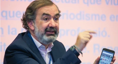 Luis Collado en un moment de la seva intervenció.