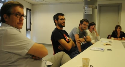 D'esquerra a dreta, Enric Badia, Isaac Vilalta, Abel Gallardo, Estefania Escolà i Núria Bacadit