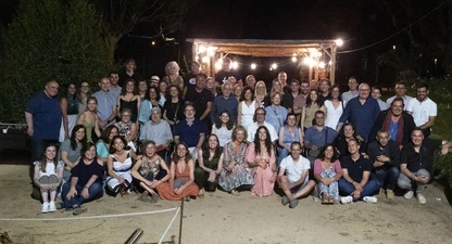 La foto de grup del XIII Sopar de Periodistes.