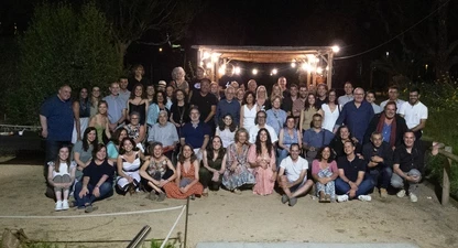 La foto de grup del XIII Sopar de Periodistes.