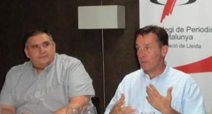 Esteve Soler, a la dreta, amb el president del CPC Lleida, Rafa Gimena.