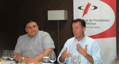 Esteve Soler, a la dreta, amb el president del CPC Lleida, Rafa Gimena.