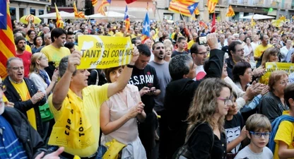 Imatge de la darrera concentració celebrada a Manresa a favor del 9N. (Foto Salvador Redó. Regió7)